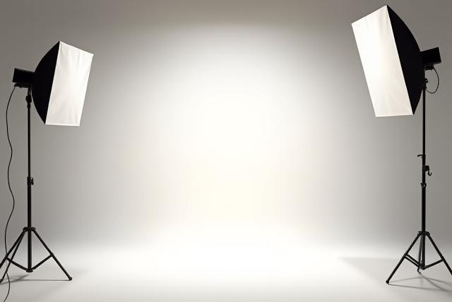 استوديو تصوير فوتوغرافي حديث بإضاءة احترافية